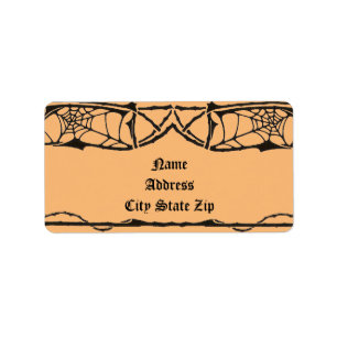 Spindelnätets etikett adressetikett