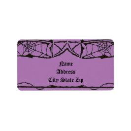 Spindelnätets etikett adressetikett