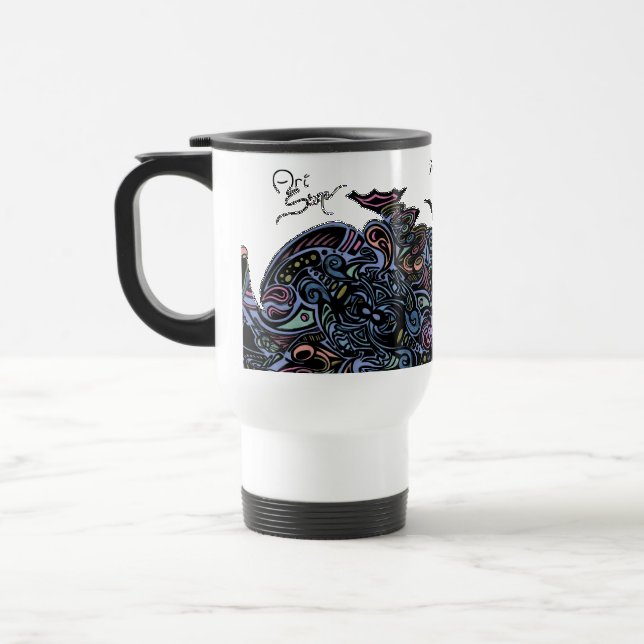 Spindelnätfärgtravel mug resemugg (Vänster)