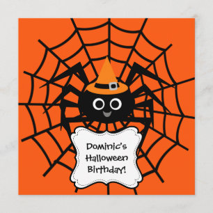 Spindelnäthalloween festinbjudan inbjudningar