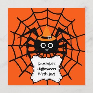 Spindelnäthalloween festinbjudan inbjudningar