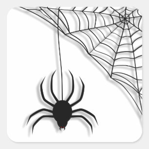 SpindelnätHalloween klistermärkear Fyrkantigt Klistermärke