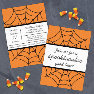 Spindelnäts Spooktacular-fest Inbjudningar