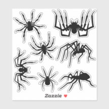 Spindelns silhouettes-etikettuppsättning