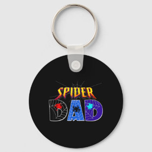 Spindelpappa design Fars dag Matchande familj Nyckelring