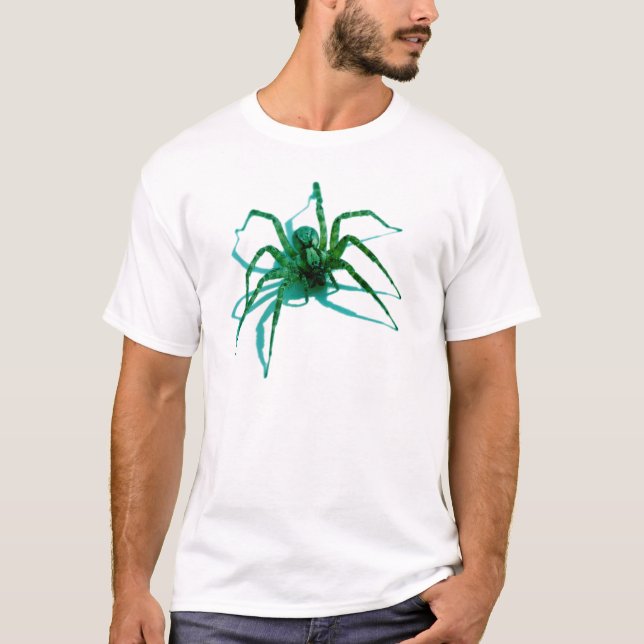 Spindelskjorta (Ver. 3) Stor realistisk spindel! Tee Shirt (Framsida)
