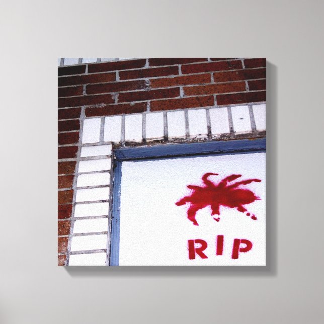 spindelstencil r.i.p. canvastryck (Framsida)
