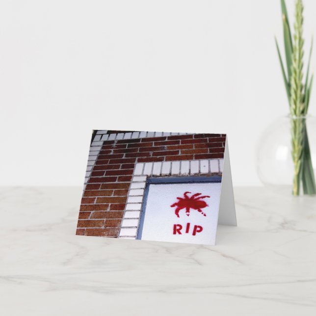 spindelstencil r.i.p. kort (Framsida)