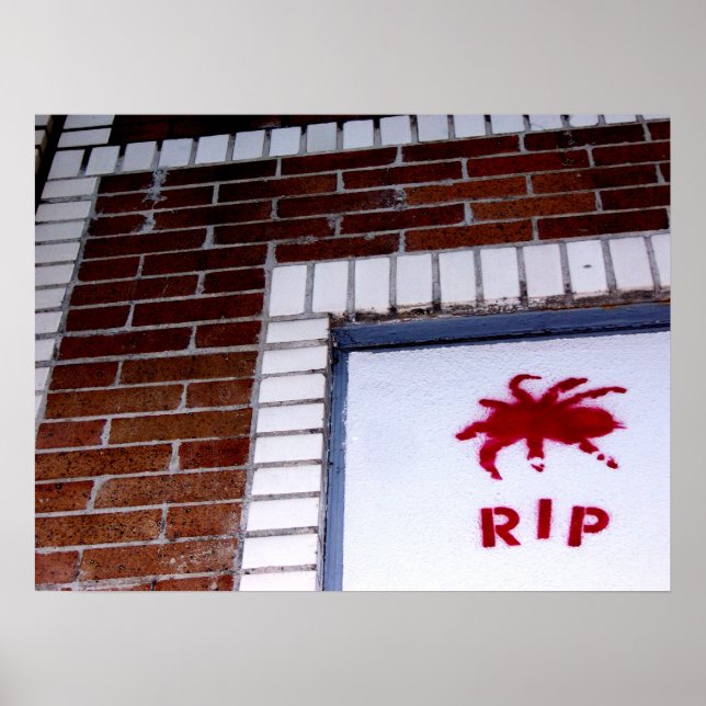 spindelstencil r.i.p. poster (Framsidan)