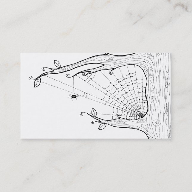 Spindelträd profilerar kortet visitkort (Framsida)