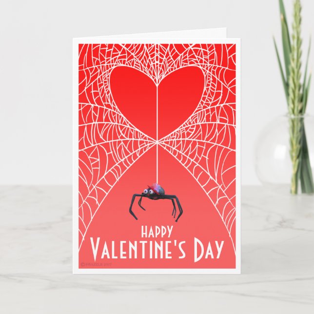 Spindelvalentin kort för dag (Framsida)