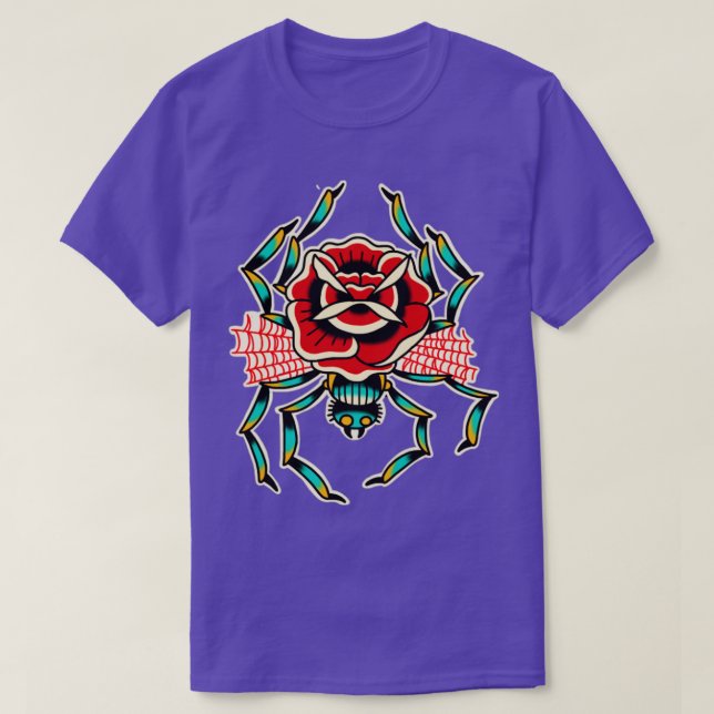Spinder ro traditionella tatueringar t shirt (Design framsida)