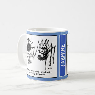 Spindlar och deras Websar Tecknad. Funny Kaffemugg