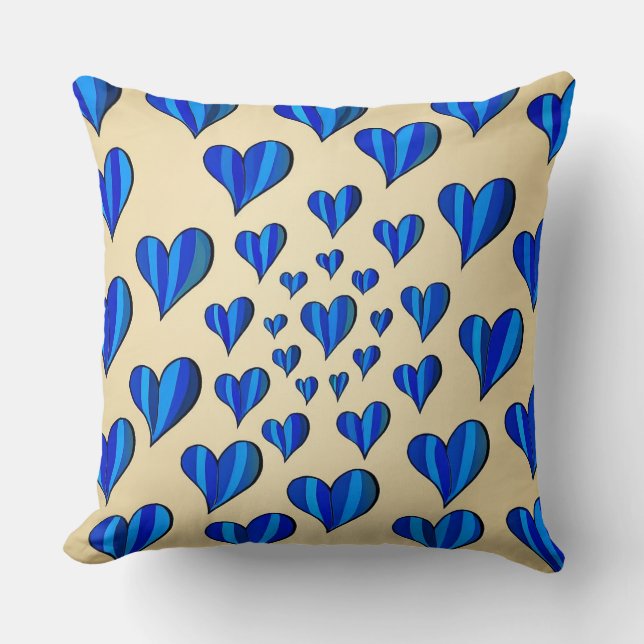 Spindled Heart – Brilliant Blues Edition Kudde (Framsida)