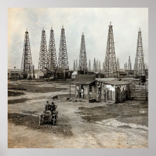 Spindletop Oil fält - Texas 1902 Poster
