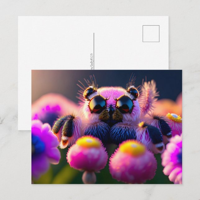 Spindsäck, spaltkrydda, spaltspassage vykort (Fram/baksida)