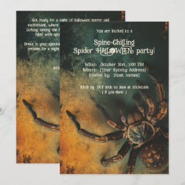 🕷️ Spine-Chilling Spider Halloween fest Inbjudningar