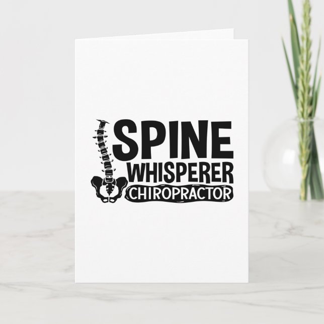 Spine Whisperer Chiropractic Chiropractor Chiro Kort (Framsida)