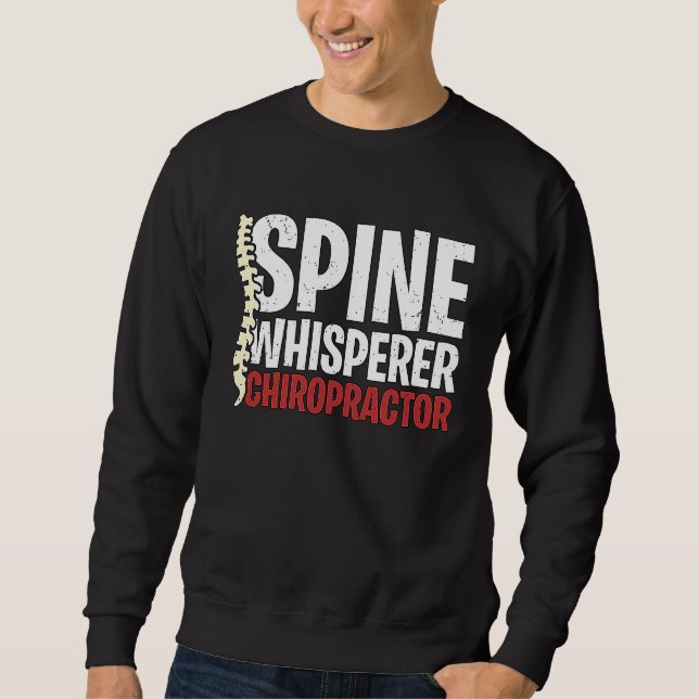 Spine Whisperer Chiropractor Physical Therapist Ch Lång Ärmad Tröja (Framsida)