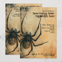 🕷️ Spinklämmande spindelspets HALLOWEEN Bash Inbjudningar