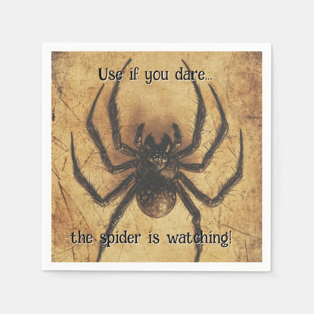 🕷️ Spinklämmande spindelspets HALLOWEEN Bash Pappersservett (Framsidan)