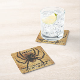 🕷️ Spinklämmande spindelspets HALLOWEEN Bash Underlägg Papper Kvadrat