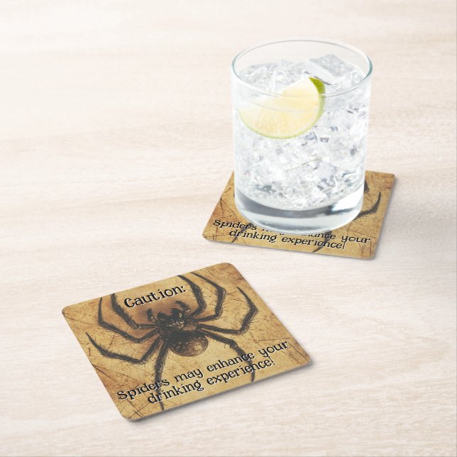 🕷️ Spinklämmande spindelspets HALLOWEEN Bash Underlägg Papper Kvadrat (Insitu)