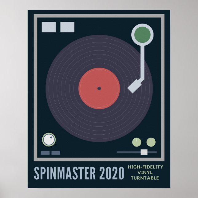 SpinMaster 2020 High Fidelity Vinyl Turntable Poster (Framsidan)