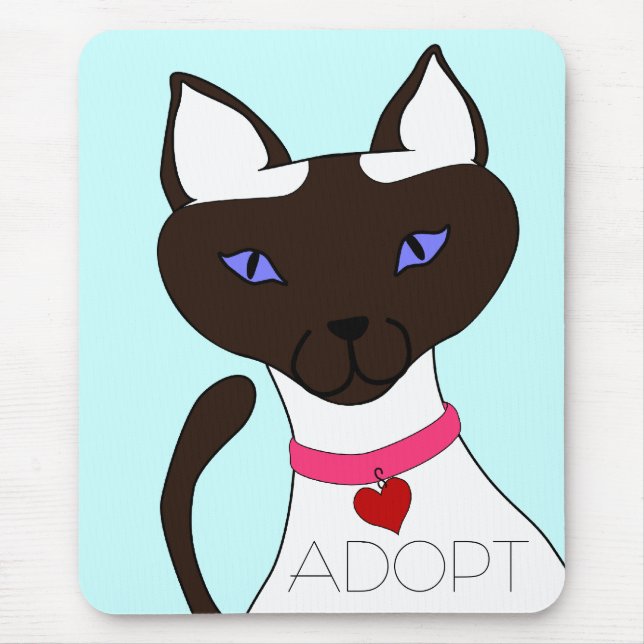 Spinnande-fect Moira ADOPTERAR Aqua Mousepad Musmatta (Framsidan)