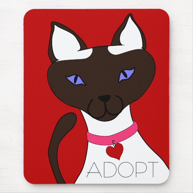 Spinnande-fect Moira ADOPTERAR röda Mousepad Musmatta (Framsidan)