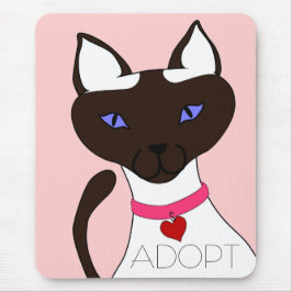 Spinnande-fect Moira ADOPTERAR rosa Mousepad Musmatta