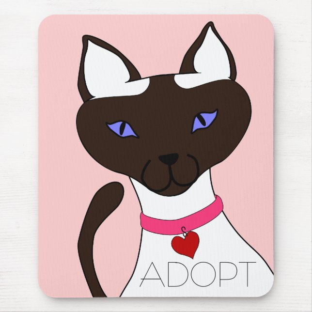 Spinnande-fect Moira ADOPTERAR rosa Mousepad Musmatta (Framsidan)