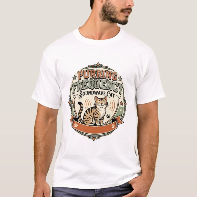 Spinnande frekvens Ljudvåg Katt Spinnande frekvens T Shirt (Framsida)