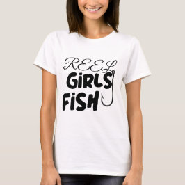 Spinnande tjejer fiskar t shirt