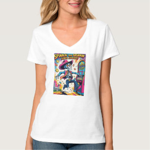 Spinnar och Grinar för Evigt – Psykedelisk Cowboy T Shirt