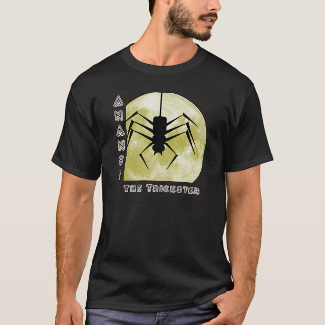 Spinne Anansi trickster spider Tee Shirt (Framsida)