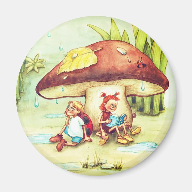 Spinne Sonja und Marienkäfer Kai unter einem Pilz Magnet (Framsidan)