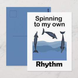 Spinner Delfin Snurrar Till Min Egen Rytm Citat Vykort