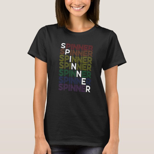 Spinner-handspinning och släpp-spindlar t shirt (Framsida)