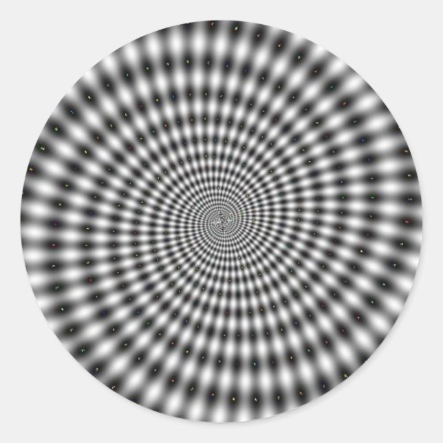 Spinner Swirl Runt Klistermärke (Framsida)