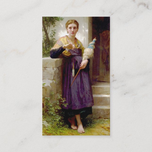 Spinneren, William-Adolphe Bouguereau Visitkort (Framsida)