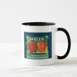 SpinnerfruktApple etikett - Yakima, WA Mugg