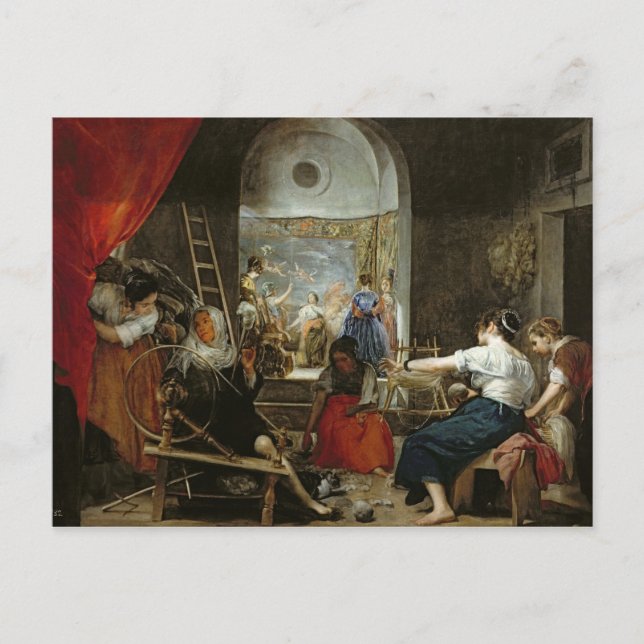 Spinners, eller The Fable of Arachne, 1657 Vykort (Framsida)