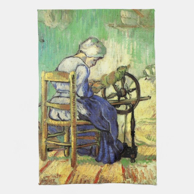 Spinnerskan av Vincent van Gogh Kökshandduk (Vertikal)