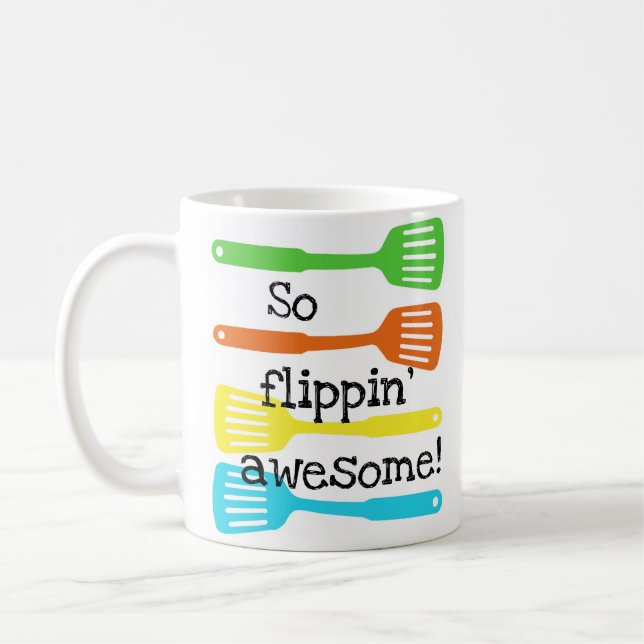 Spinning av fantastisk Bright köksartiklar/flippin Kaffemugg (Vänster)