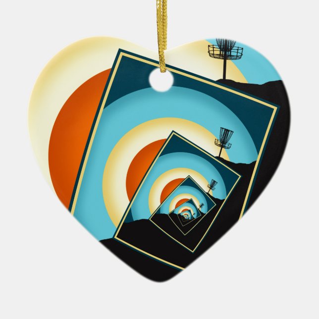 Spinning av golf-Basket 1 Julgransprydnad Keramik (Framsidan)