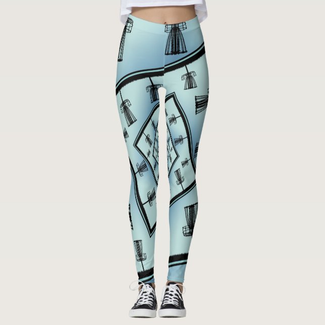 Spinning av Golf-Basket Leggings (Framsida)
