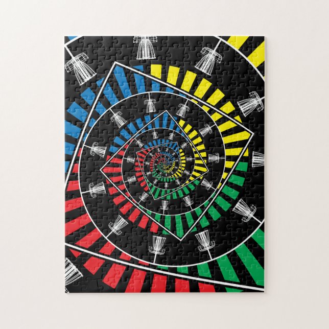 Spinning av Golf-Basket Pussel (Vertikal)