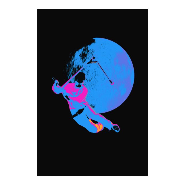 Spinning av Måne - Scooter Rider Fototryck (Framsidan)