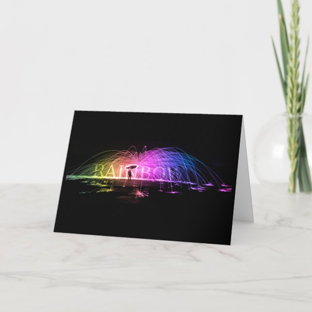 Spinning av regnbågen kort (Framsida)